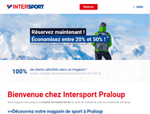 Tablet Screenshot of intersport-praloup.com